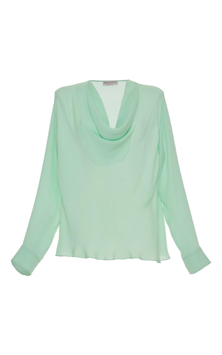 Emilio Pucci Cowl Neck Blouse