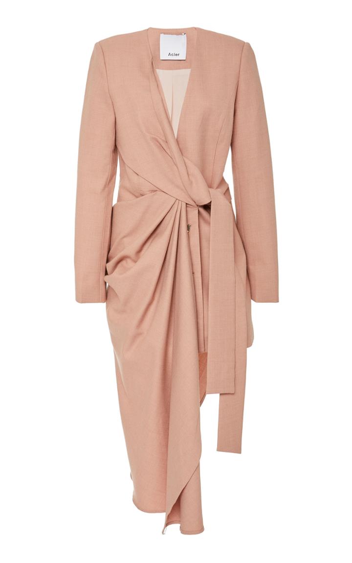 Acler Dresden Gathered Cotton Blazer Dress