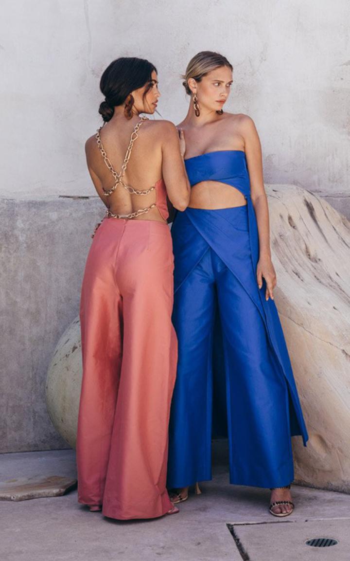 Moda Operandi Cult Gaia Ammit Wrap-effect Cotton-silk Wide-leg Pants