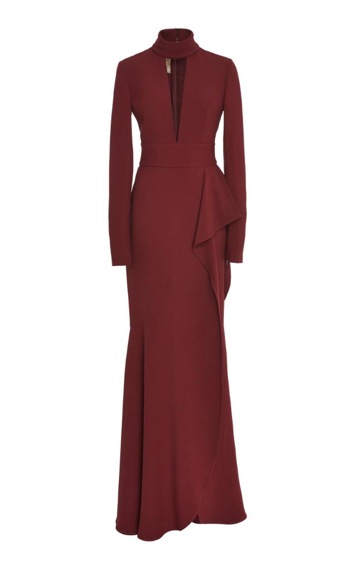 Elie Saab Long Sleeve Cady Gown