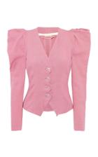 Moda Operandi Anna Mason Carmen Linen Puff Sleeve Shirt Size: 6