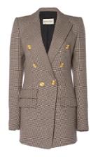 Alexandre Vauthier Double Breasted Wool Plaid Blazer