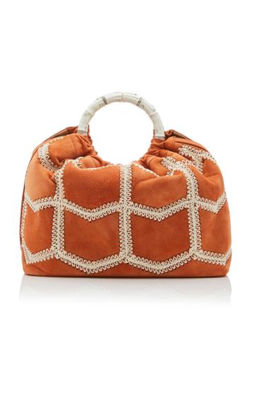 Marina Raphael Sienna Crochet Suede Bag