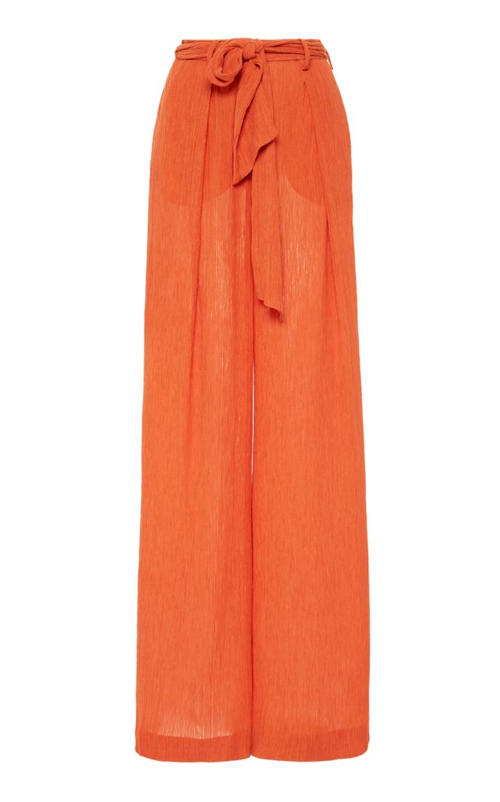 Gabriela Hearst Thomazia Cotton-silk Blend Wide-leg Pants