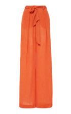 Gabriela Hearst Thomazia Cotton-silk Blend Wide-leg Pants