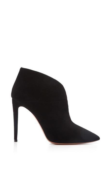 Aquazzura  Inga Suede Ankle Boots Black