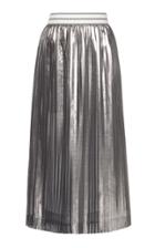 Mrz Pleated Silk Lame Skirt