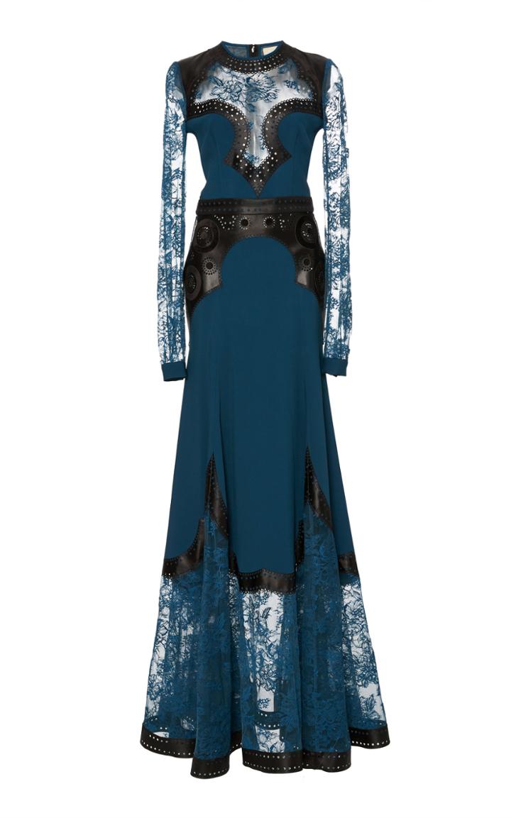 Elie Saab Eyelet Detail Dress