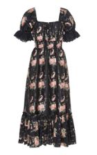 Loveshackfancy Terrence Ruffled Floral-print Silk Dress