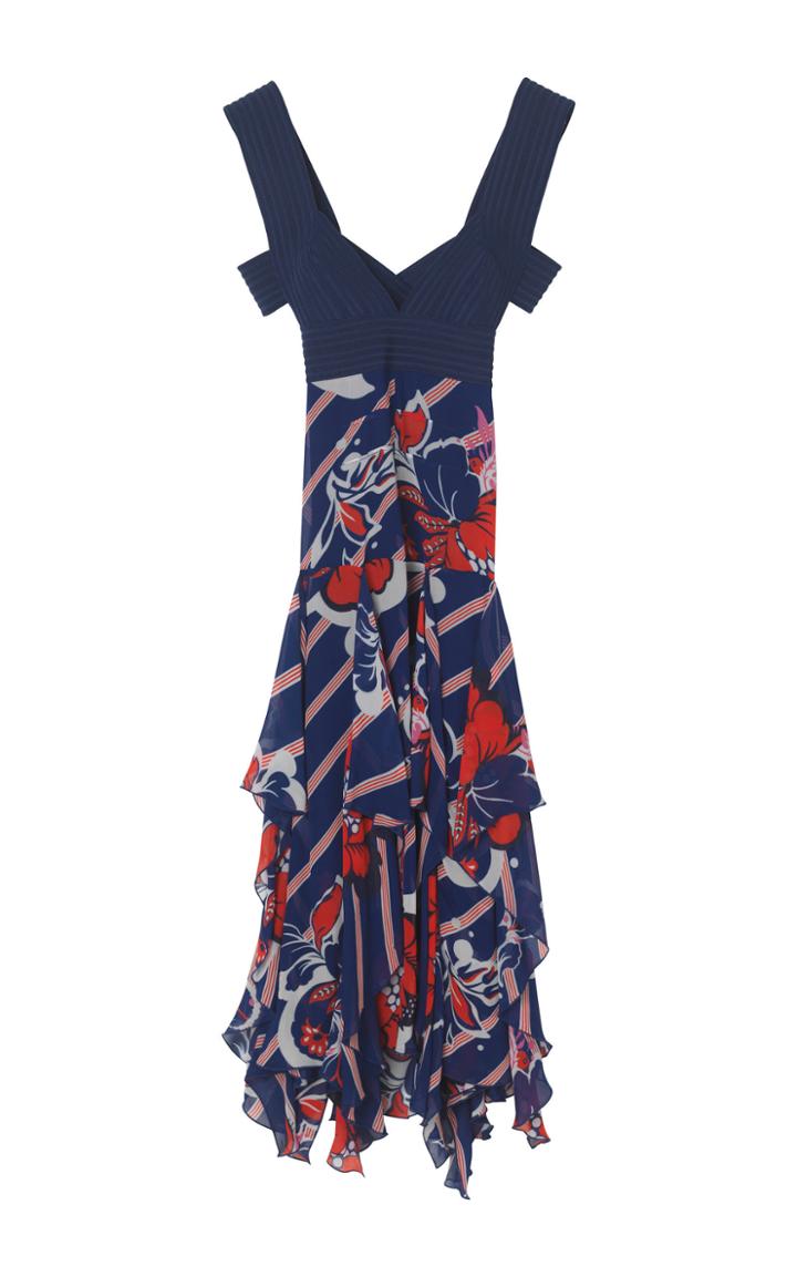 Moda Operandi By Malene Birger Keke Printed Chiffon Dress Size: 32
