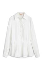 Moda Operandi Brock Collection Silvana Cotton-linen Peplum Shirt
