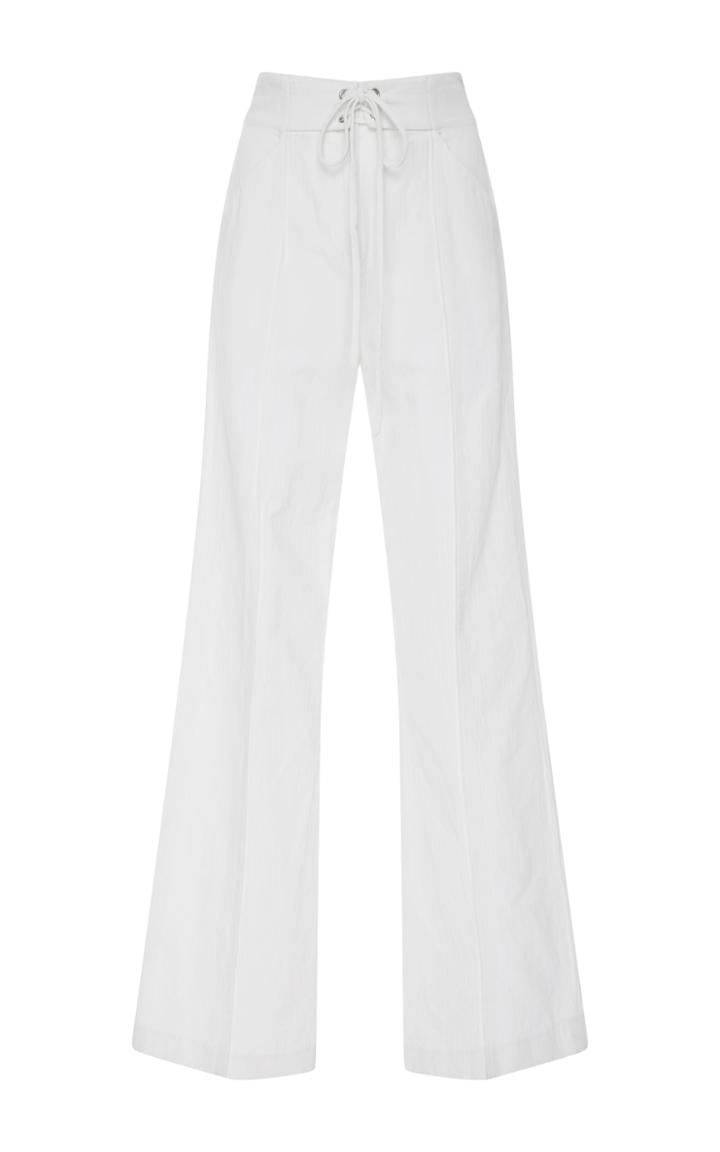 A.l.c. Archie High-rise Cotton-blend Wide-leg Pants