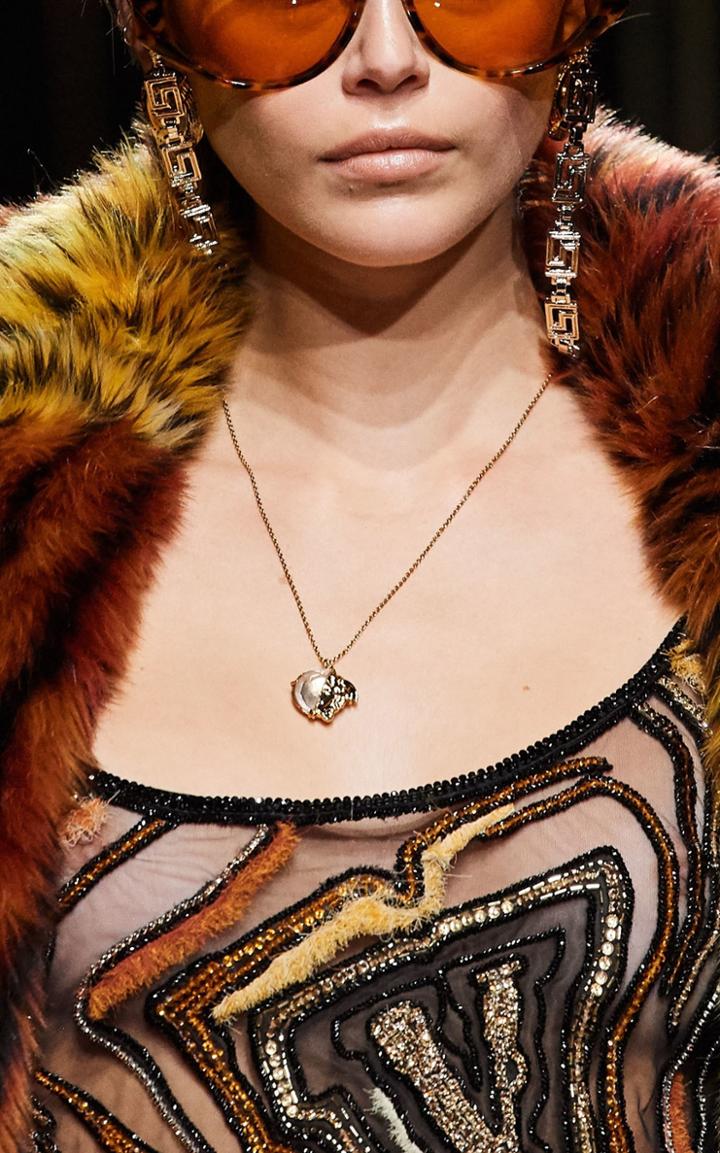 Moda Operandi Versace Gold-tone Tier-drop Earrings