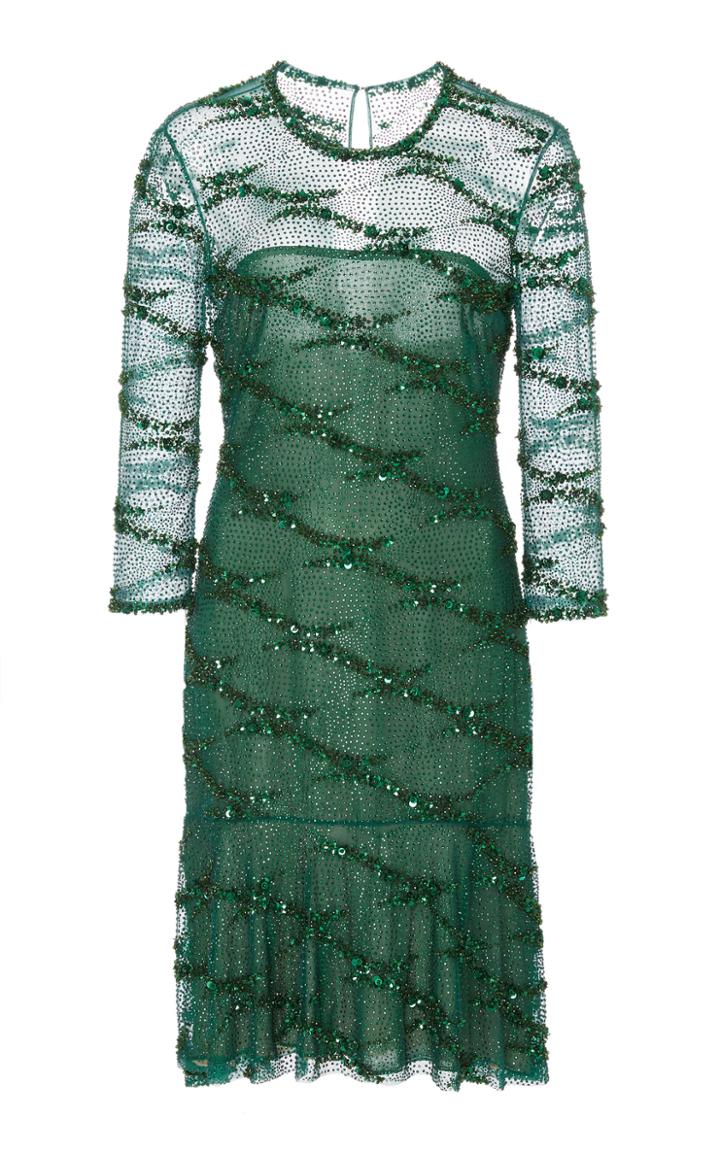 Naeem Khan 3/4 Sleeve Mini Dress