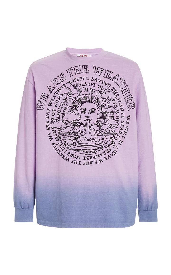 Stella Mccartney We Are The Weather Two-tone Cotton Sweatshirt