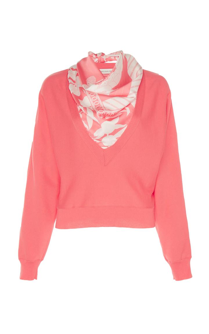 Cdric Charlier Scarf-neck Cotton Sweater