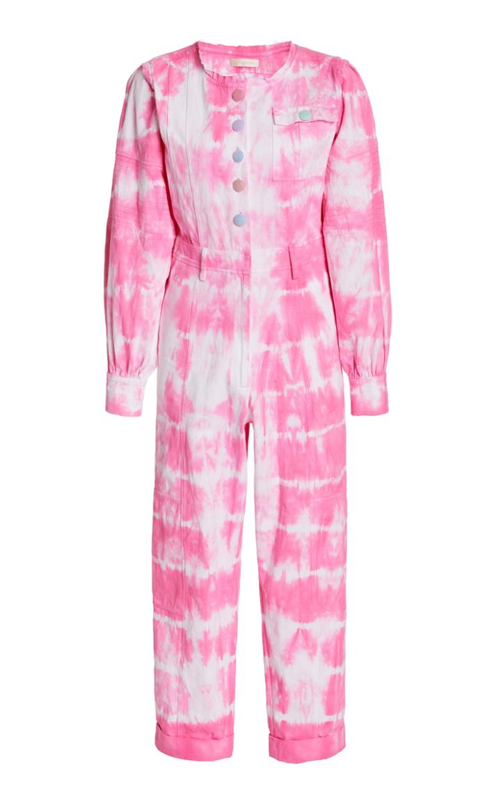 Moda Operandi Loveshackfancy Paca Tie-dyed Denim Jumpsuit