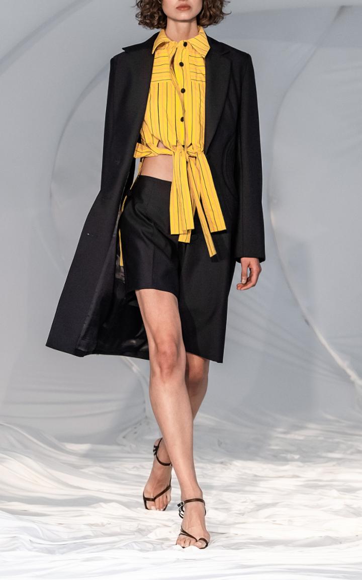 Moda Operandi Christopher Esber Double Belted Wool-blend Shorts