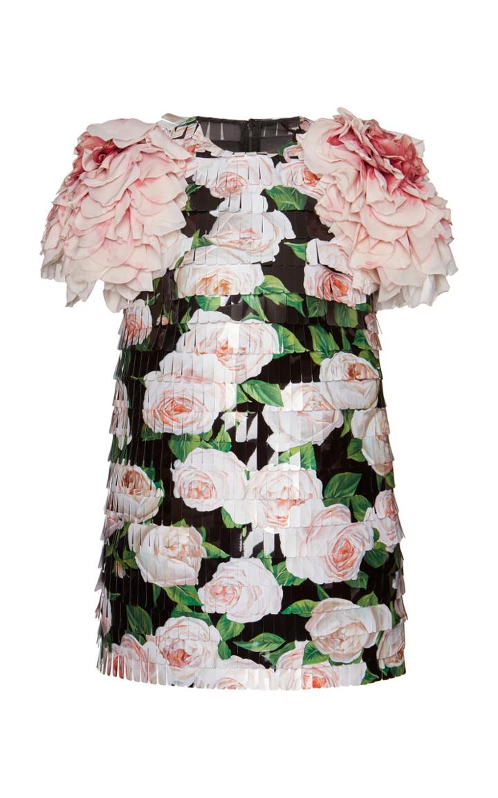 Dolce & Gabbana Floral Fringe Mini Dress
