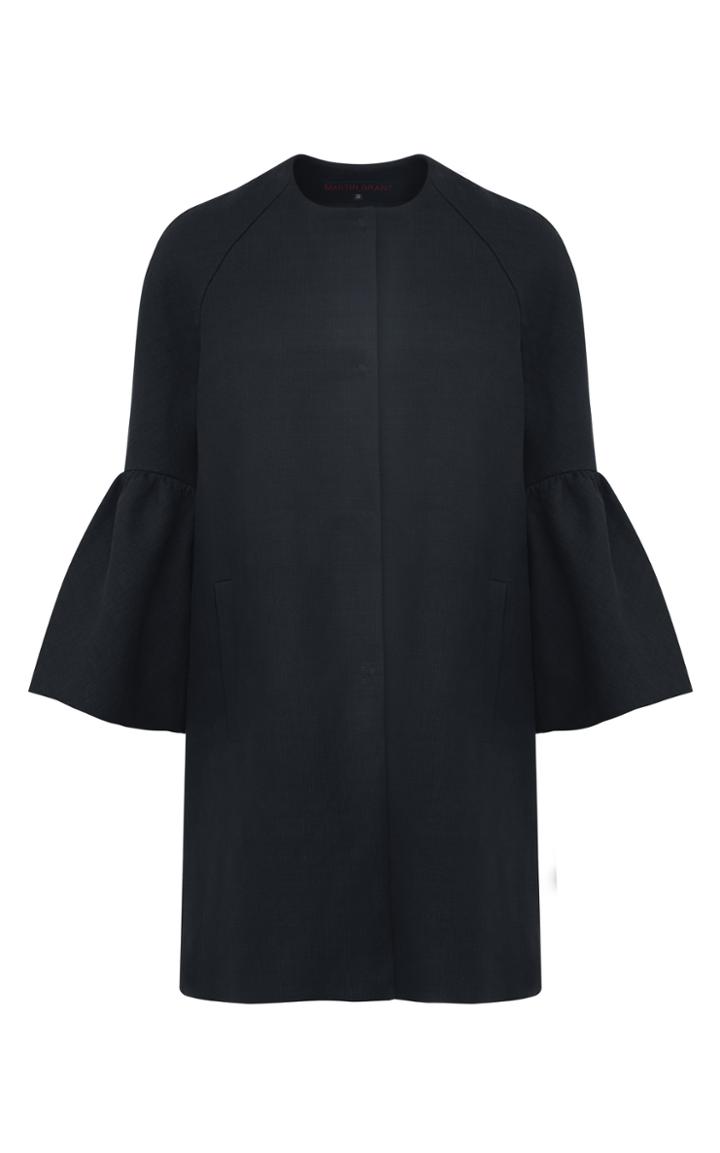 Moda Operandi Martin Grant Bell-sleeve Ramie-cotton Coat