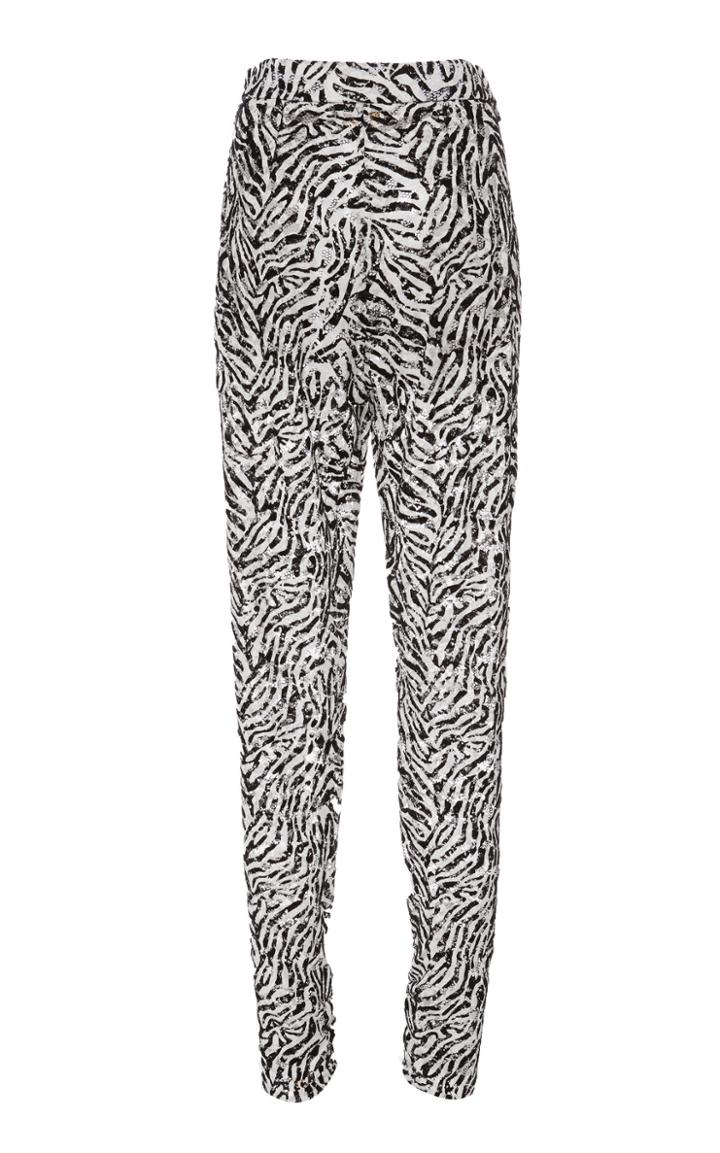 Dundas Zebra Flocked Lace Pants