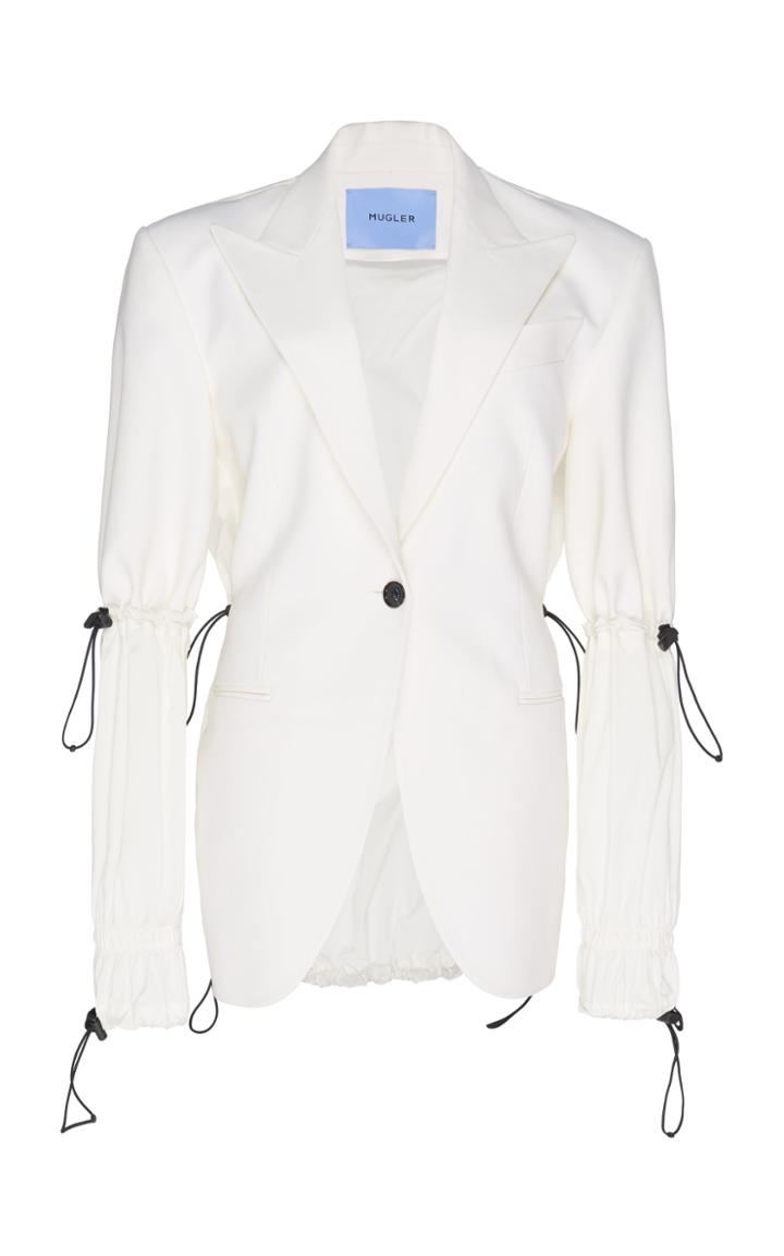 Moda Operandi Mugler Drawstring Tailored Jacket Size: 36