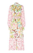 Andrew Gn Belted Butterfly Print Dress