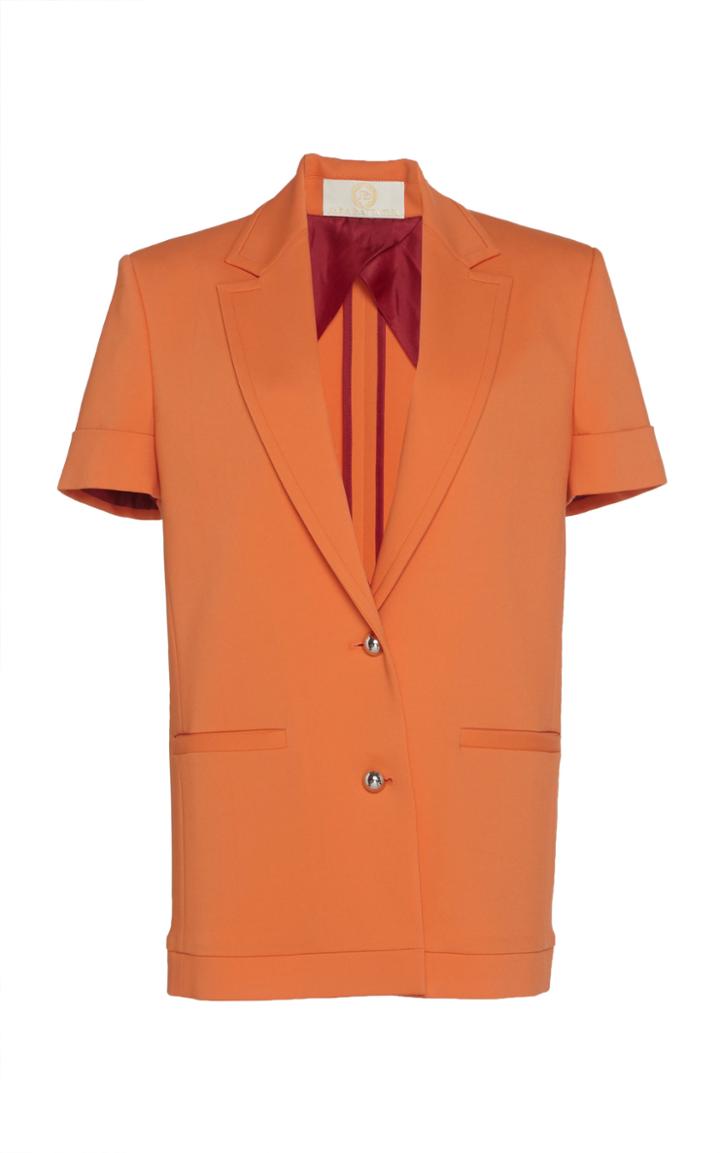 Sara Battaglia Short Sleeve Blazer