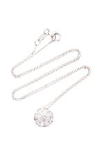 Yeprem Circle Pendant 18k White And Diamond Necklace