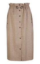 Moda Operandi Joshua Millard Halfpenny Tweed Drawstring Midi Skirt