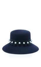 Maison Michel Kendall Felt Hat With Pearls