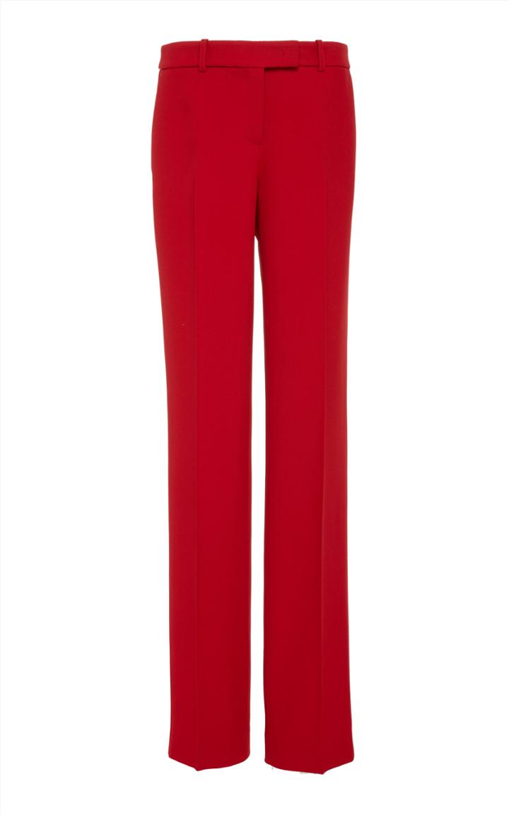 Michael Kors Collection Pintucked Crepe Straight-leg Trouser