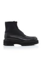 Givenchy Camden Leather And Canvas Boots