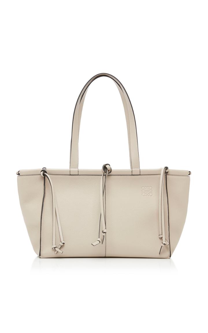 Loewe Cushion Tie-detailed Leather Tote