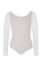 Onia Athena Mesh Long-sleeved One Piece Swimsuit