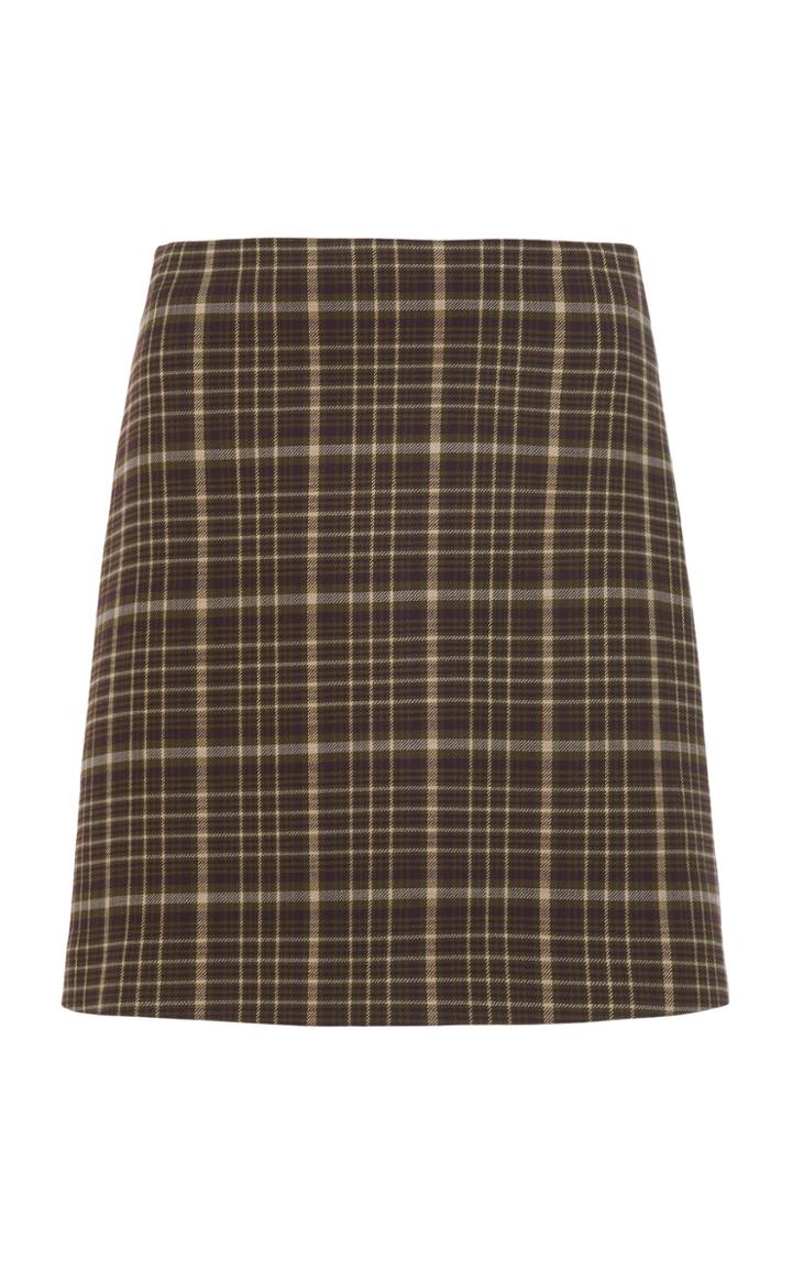 Adam Lippes Plaid A-line Skirt