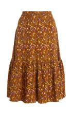 Moda Operandi Bytimo Floral-printed Corduroy Skirt