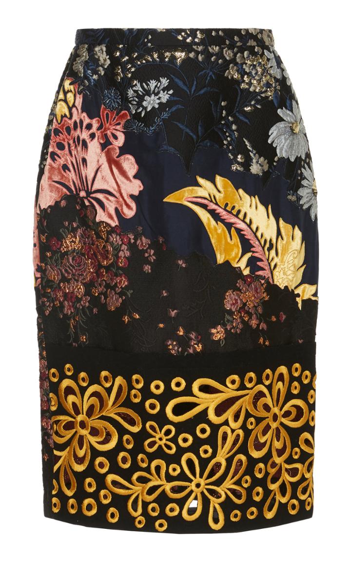 Biyan Nightingale Patchwork Pencil Skirt