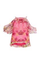 Roopa Cold Shoulder Ruffle Blouse