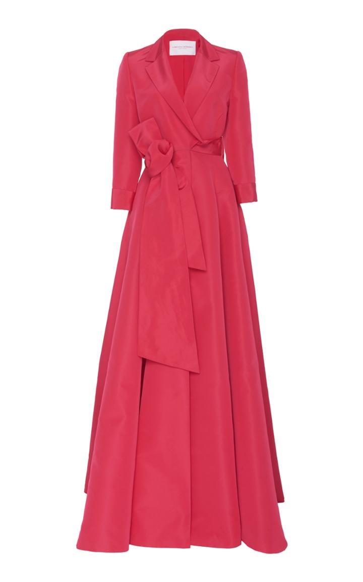 Carolina Herrera Belted Faille Gown