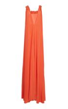 Kalita Camille Reversible Bow-detailed Silk Maxi Dress