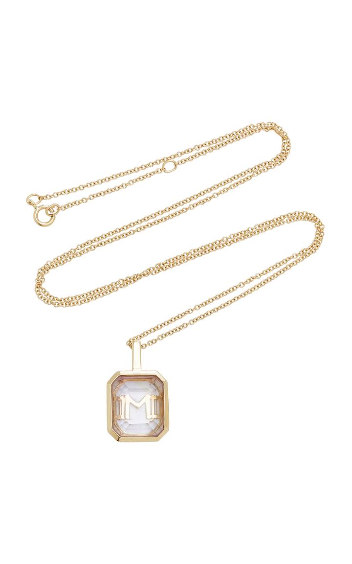 Mateo M'onogram Rose De France Initial Necklace