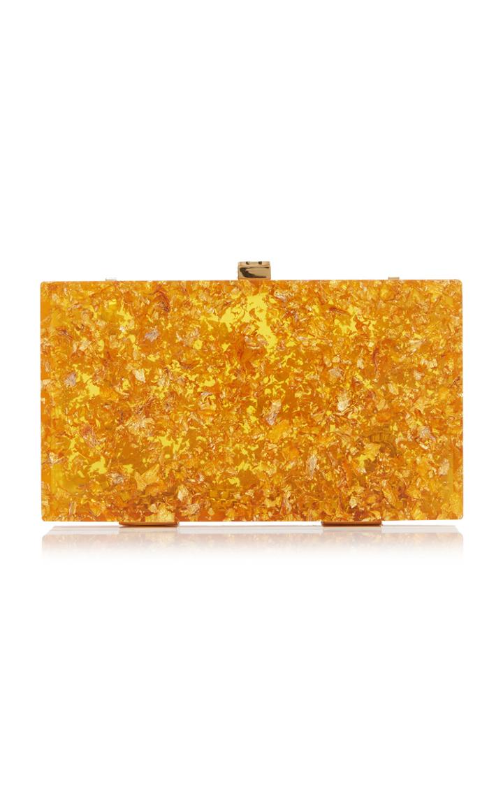 Moda Operandi Marzook Gold Leaf Resin Box Clutch