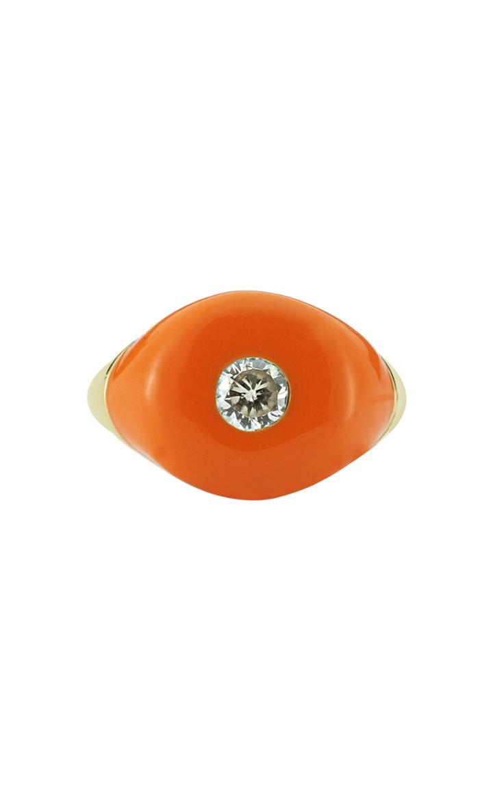 Charms Company Les Bonbons Quartz, Enameled 14k Yellow Gold Ring