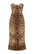 Dolce & Gabbana Strapless Leopard Dress
