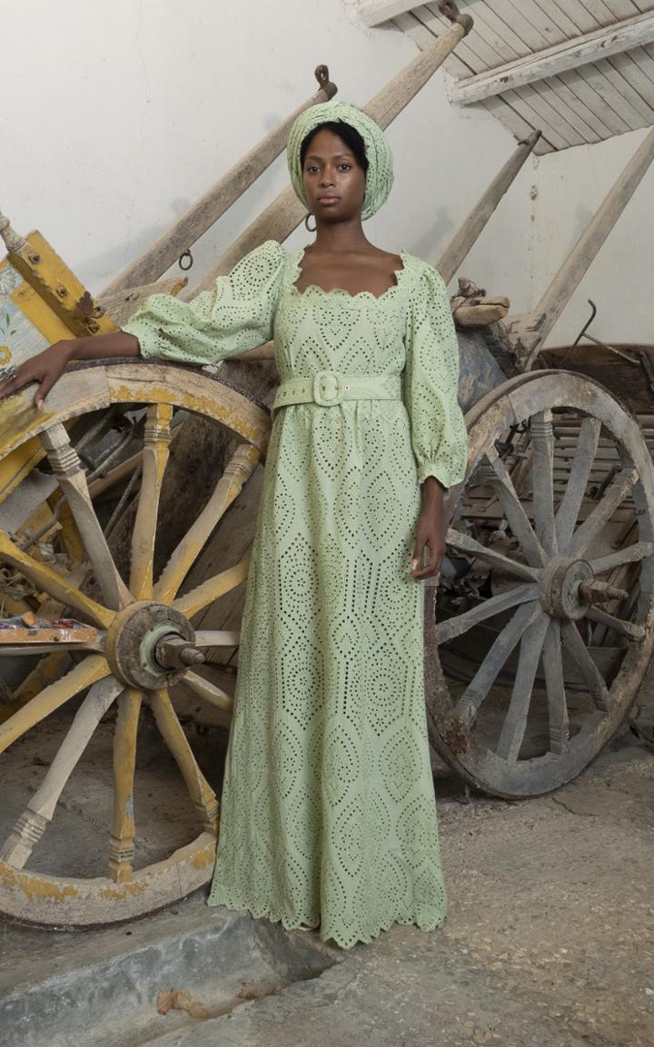 Moda Operandi Luisa Beccaria Belted Broderie-cotton Dress