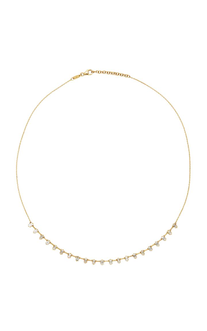 As29 Baguette Diamond & 18k Yellow Gold Necklace