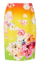 Ralph Lauren Cynthia Floral Wool-blend Skirt