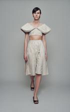 Moda Operandi Emilia Wickstead Dandy Cotton-moir Cropped Top
