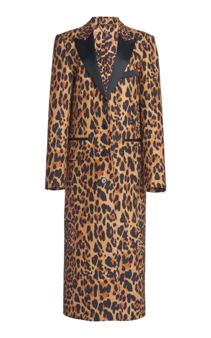 Moda Operandi Paco Rabanne Printed Compact Flannel Coat